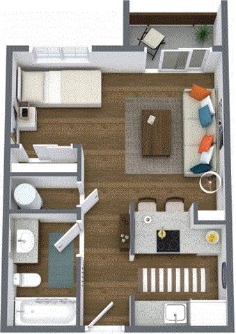 Studio F110 floor plan